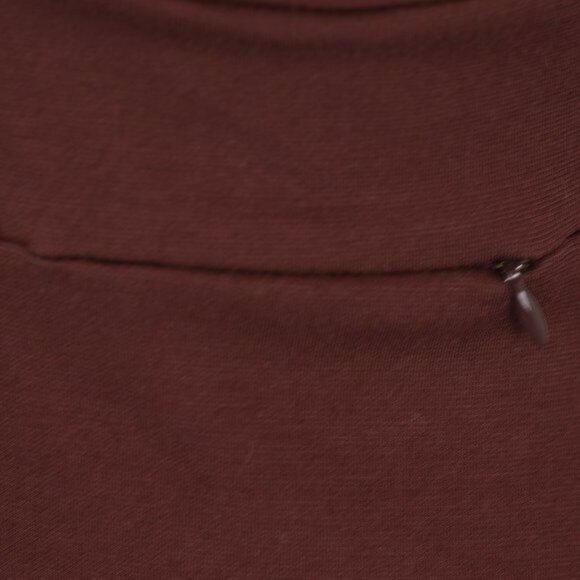 REI Women's Extra Small Burgundy V-Neck Cap Sleeve Knit Knee Length Dress - Picture 5 of 7